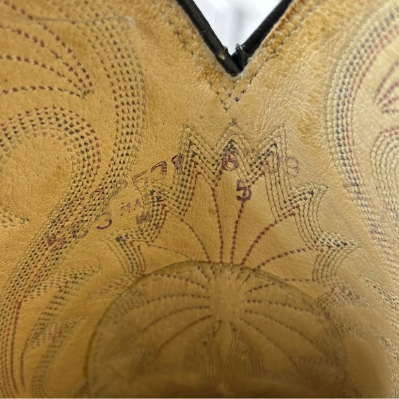 **SOLD**Vintage Dan Post Lizard Cowboy Boots Men’s 9D Brown & Black Rare Exotic - Picture 8 of 9